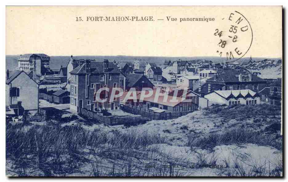 Fort Mahon - Plage - Vue Panoramique - CPA 