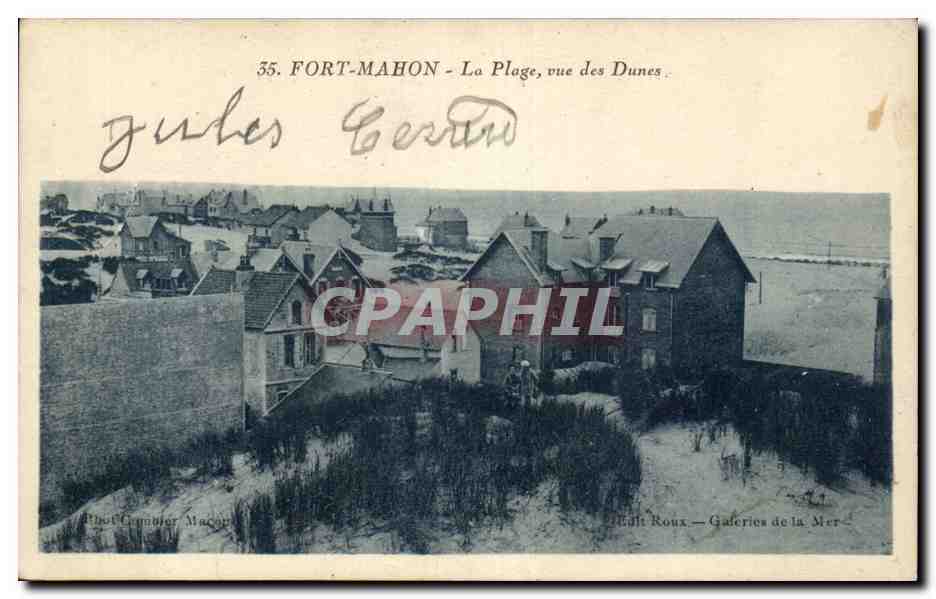 Fort Mahon - La Plage - Vue des Dunes - CPA 