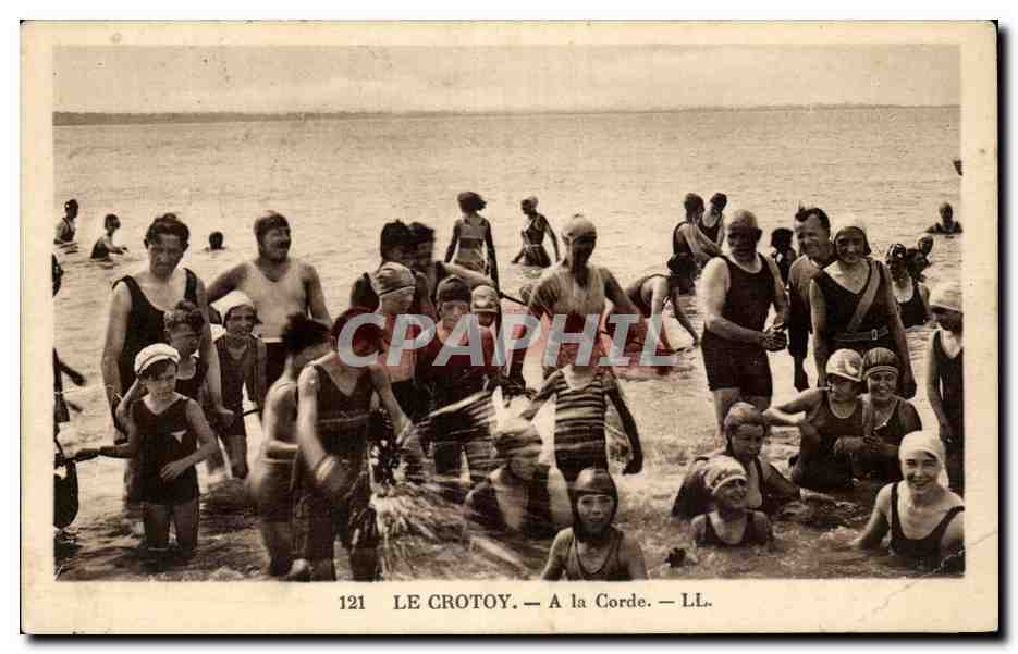 Le Crotoy - A la Corde - La Plage - baigner - CPA 