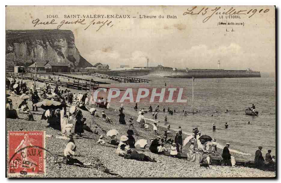 Saint Valery en Caux - L'heure du bain - CPA 
