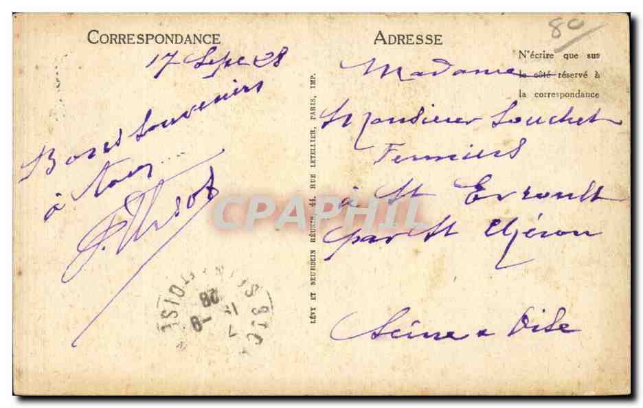 Ault - Vue sur les Falaises - enfant - velo - chikd - bicycle - CPA  — Back