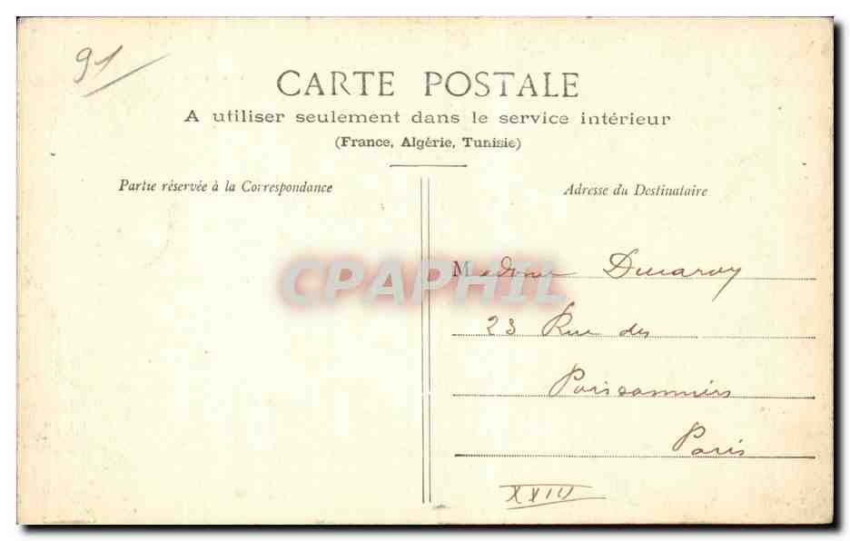 Dourdan - Rue de Chartres - Interieur des Fosses - CPA  — Rückseite