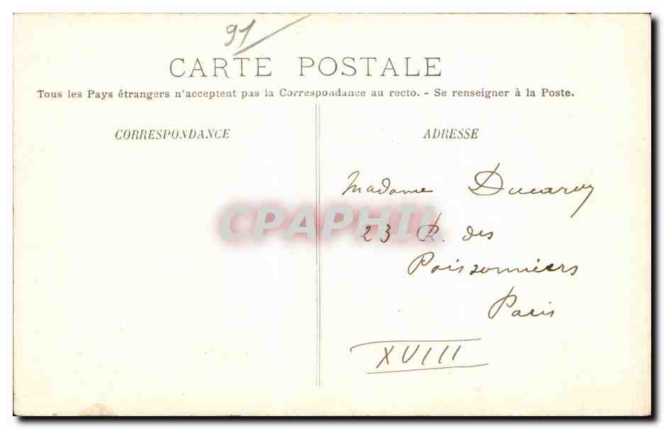 Etampes - La Ville vue d'une crevesse de la Tour - CPA  — Rückseite