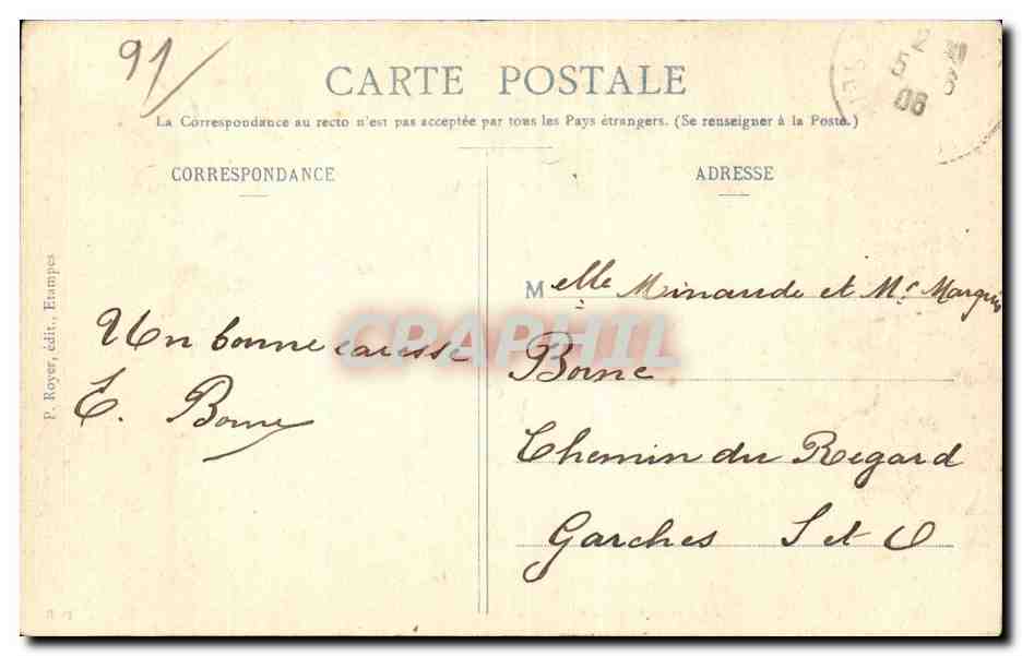 Chamarande - Une Caverne dans les Rochers - CPA  — Rückseite