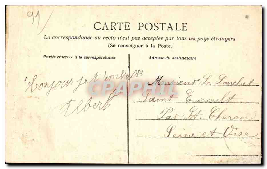 Chamarande - Dans les Rochers - Le Belvedere - CPA  — Rückseite