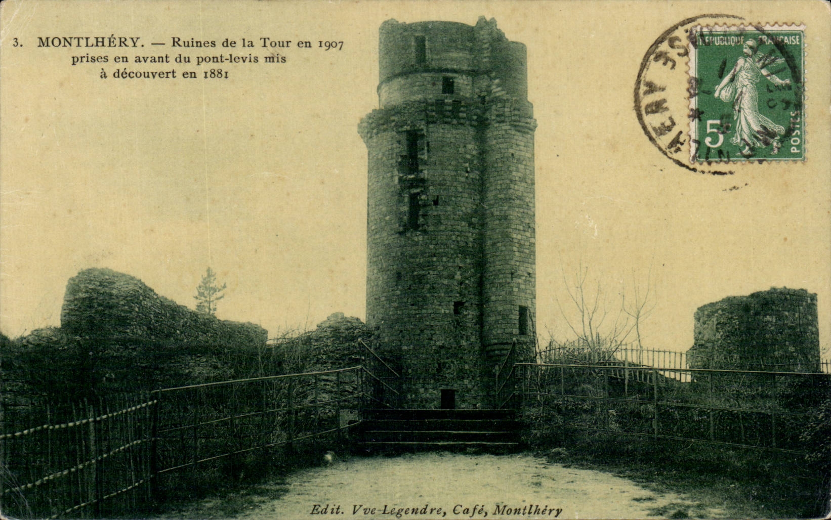 Montlhery - Ruines de la Tour en 1907 - CPA 