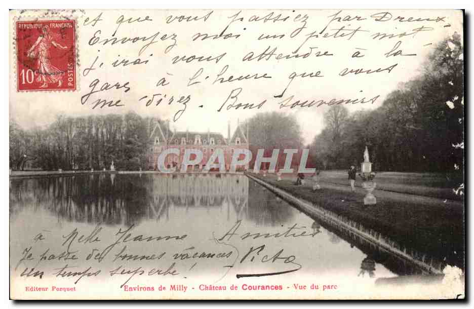 Environs de Milly - Chateau de Courances - Vue du Parc - CPA 