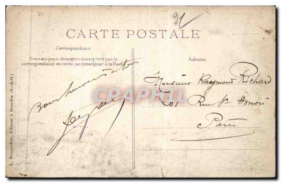Dourdan - Vue Generale - CPA  — Rückseite