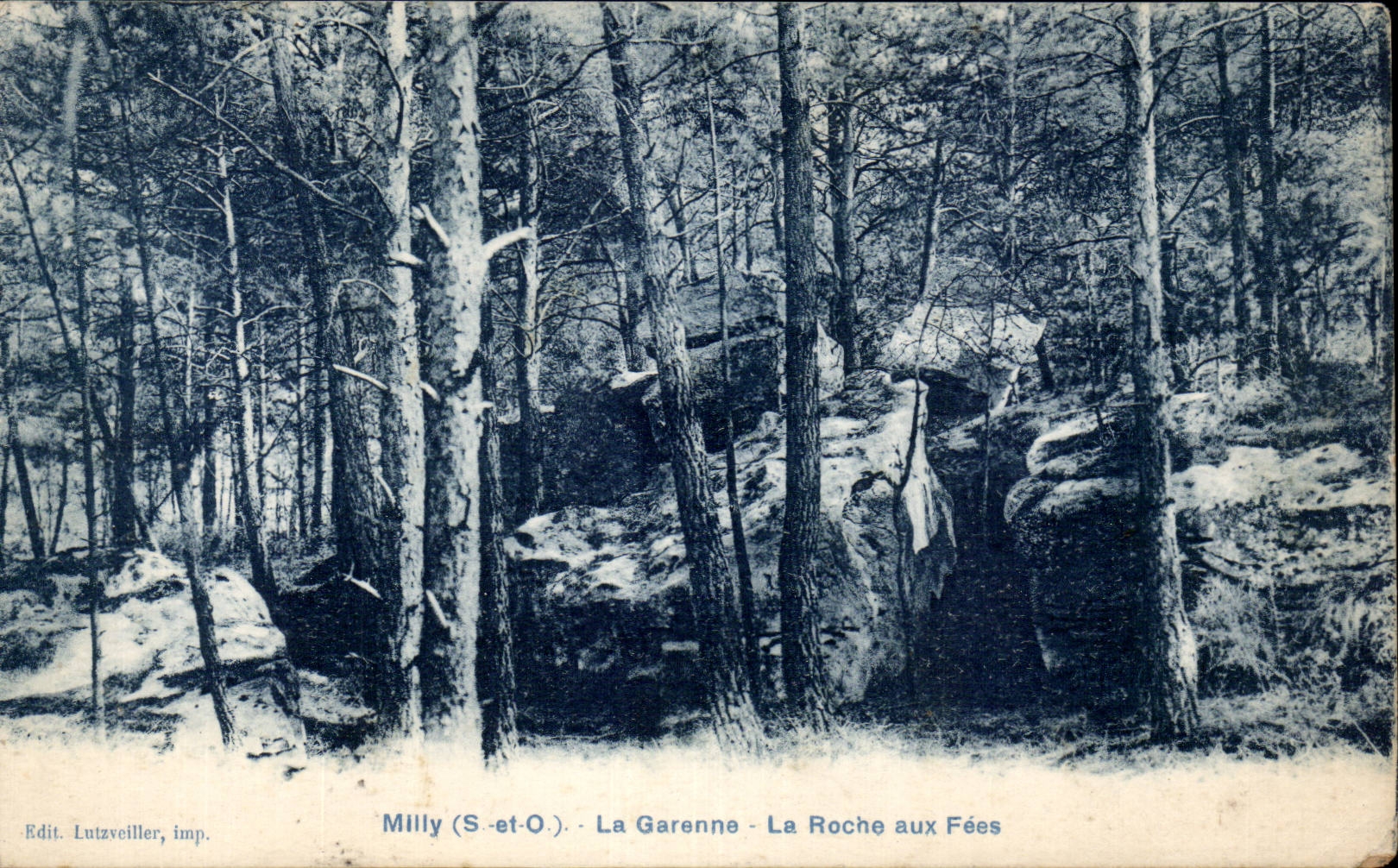 Milly la Foret - La Garenne - La Roche aux Fees - CPA 