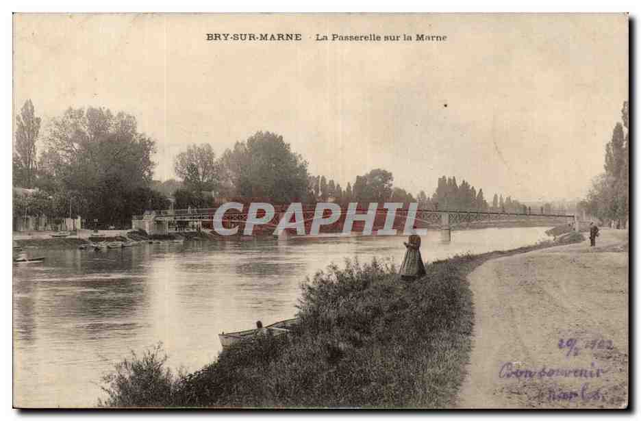 Bry sur Marne - La Passerelle sur la Marne - CPA 