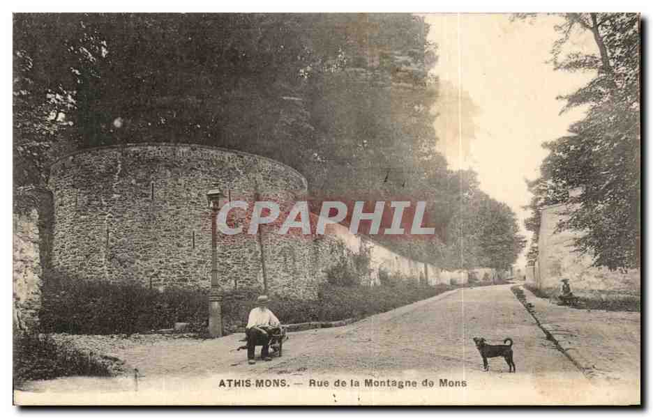 CPA Athis Monss Rue de la montagne de Mons