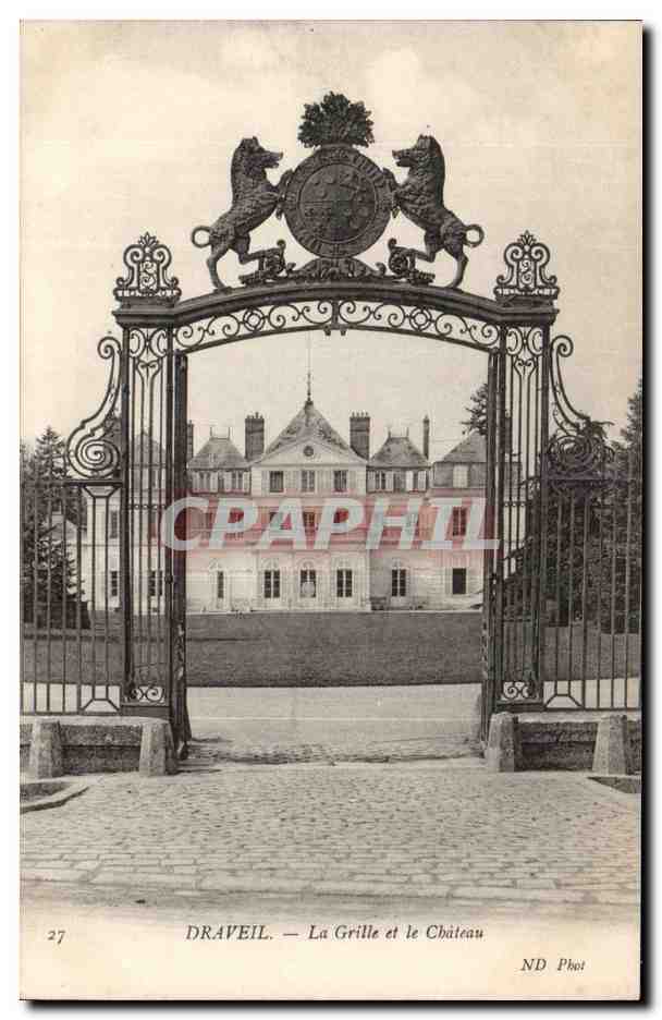 CPA Draveil La grille et le chateau