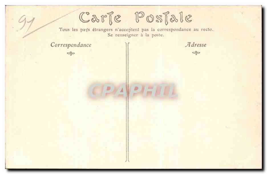 CPA Draveil La grille et le chateau — Back