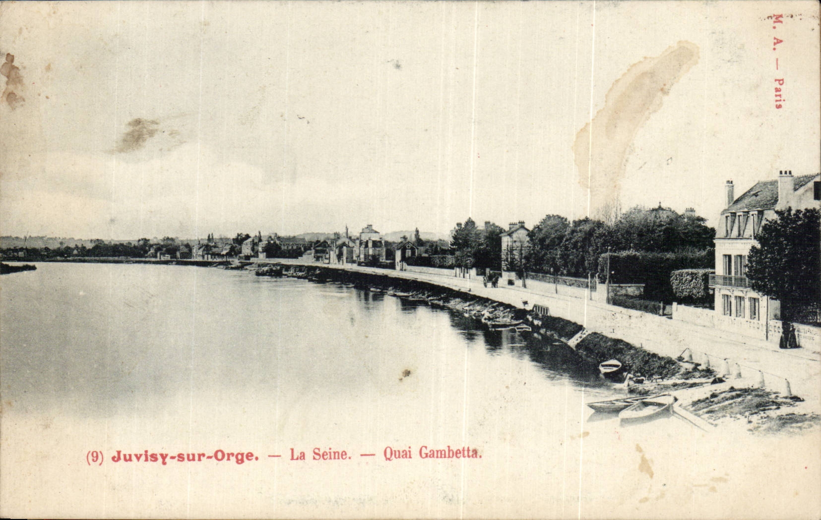 CPA Juvisy sur Orge La Seine Quai Gambetta