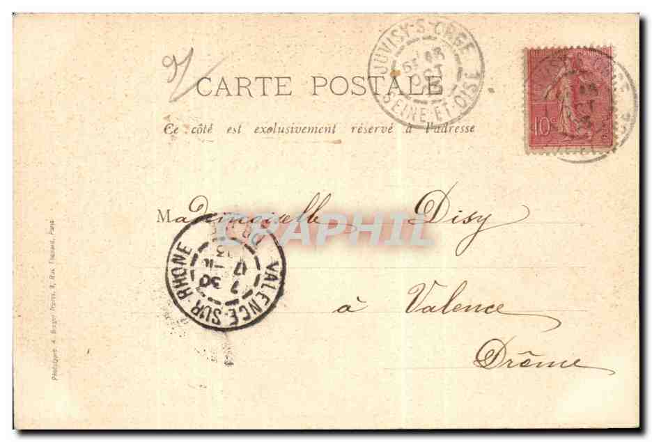 CPA Juvisy sur Orge La Seine Quai Gambetta — Back