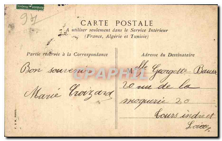 Joinville-le-Pont — Il Diglio — F. & M. Paris, n°51 — Verso