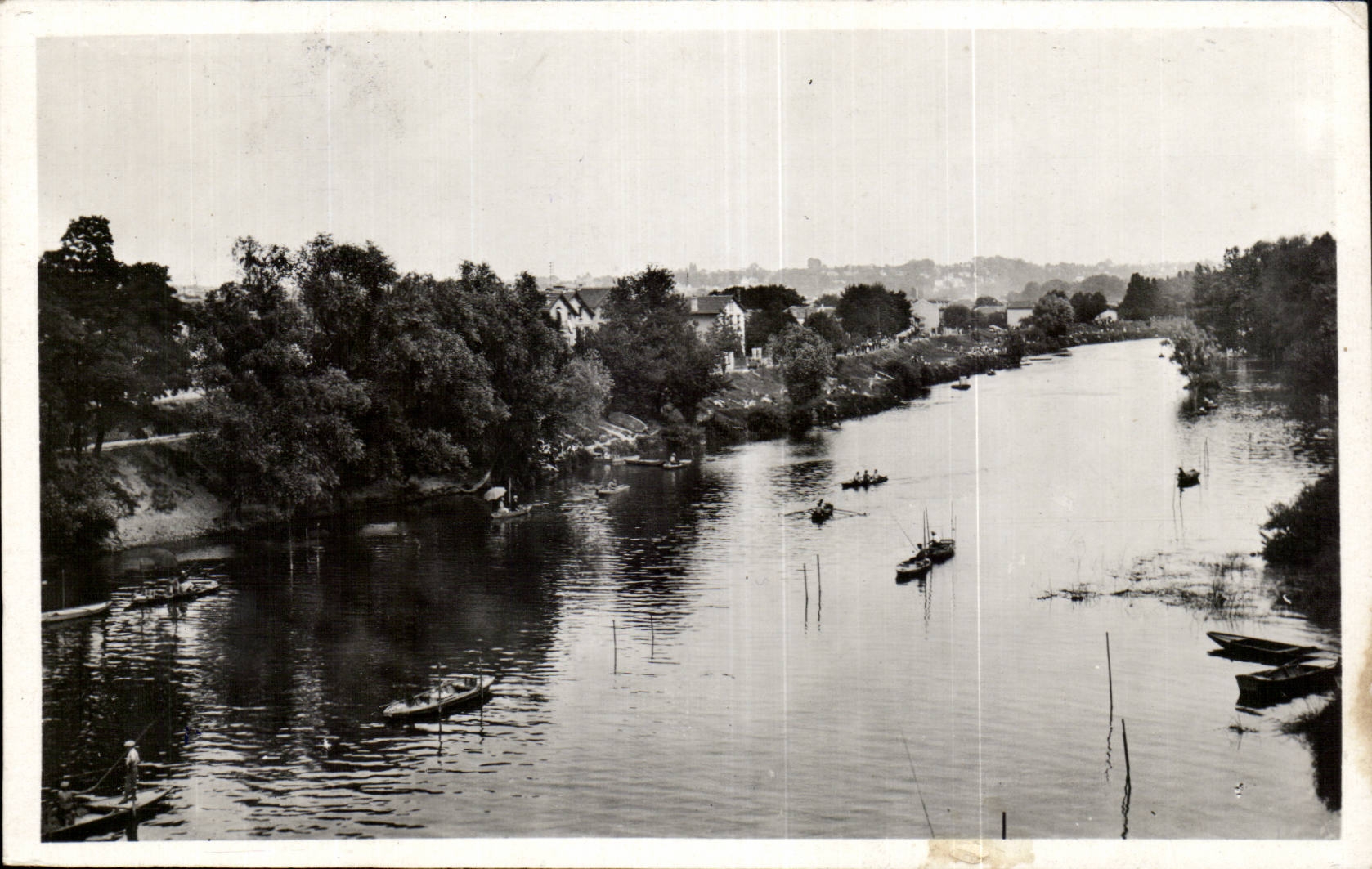 CPSM Champigny Bords de Marne Vue prise du pont de St Maur