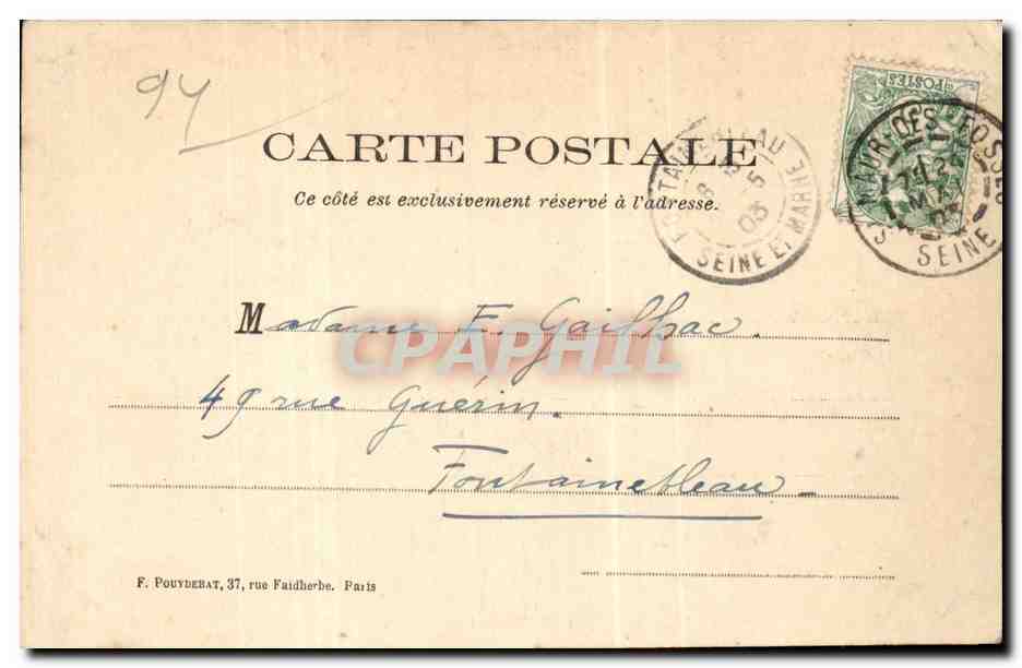 CPA St Maur des Fosses l'eglise — Rückseite