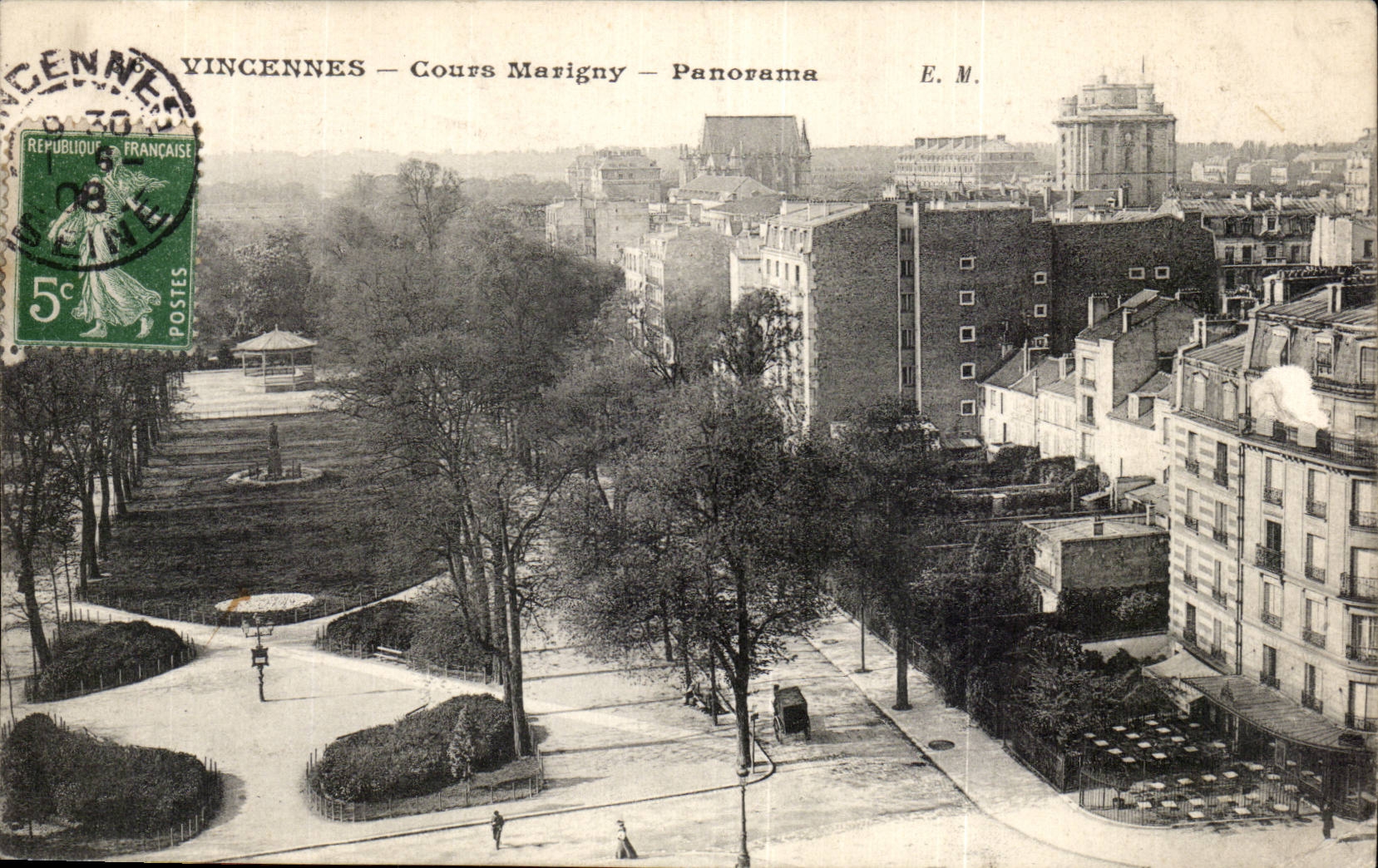 CPA Vincennes Cours marigny Panorama