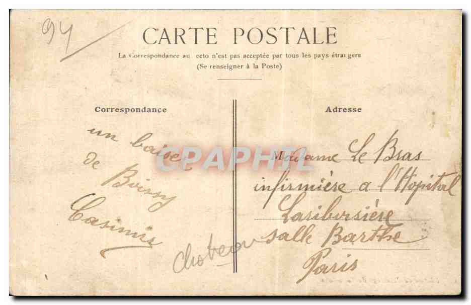 CPA Boissy St leger Chateau de la fontaine — Rückseite