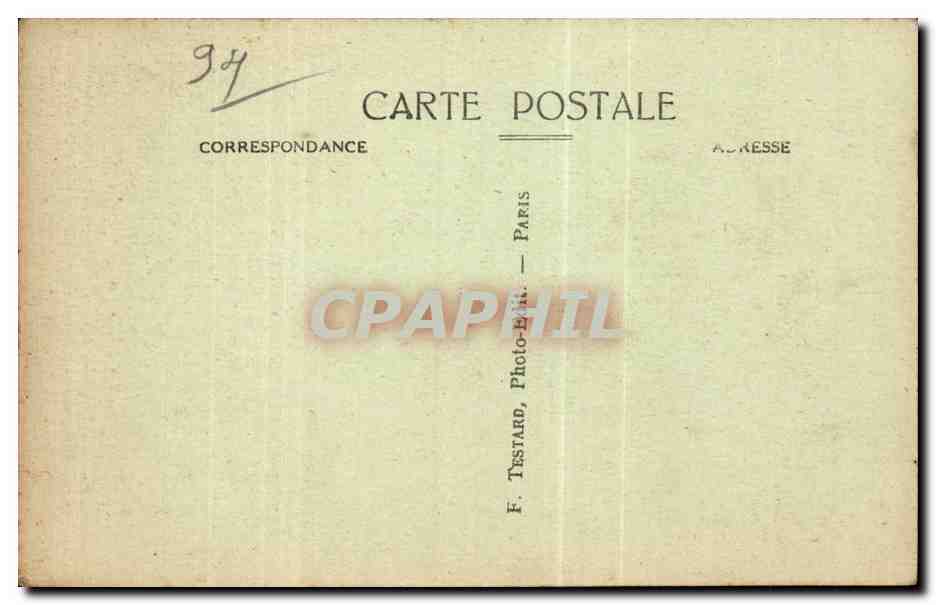 CPA Vincennes Cour du chateau pavillon du roi Casernement du bataillon des chasseurs a pied et Ecole d'administration — Rückseite