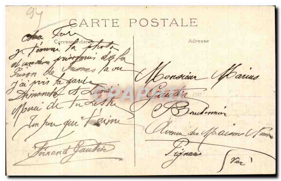 CPA Etablissement penitenciaire de Fresnes Uniforme de prison  — Rückseite
