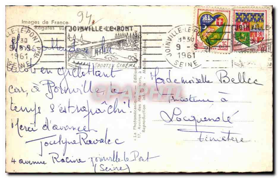 CPA Joinville le pont — Rückseite