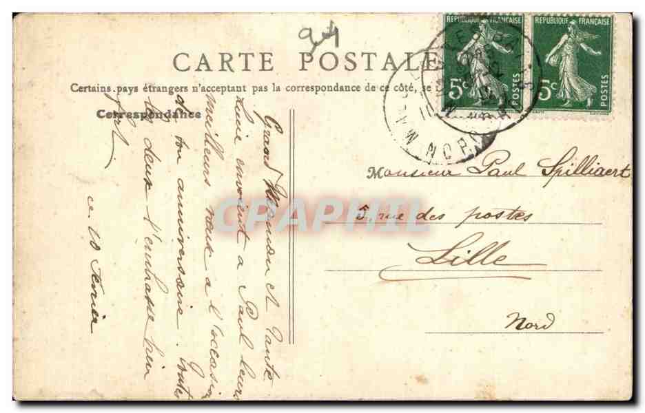 Bois de Vincennes – Le ruisseau du Lac des Minimes — B.F., Paris (2) — Verso