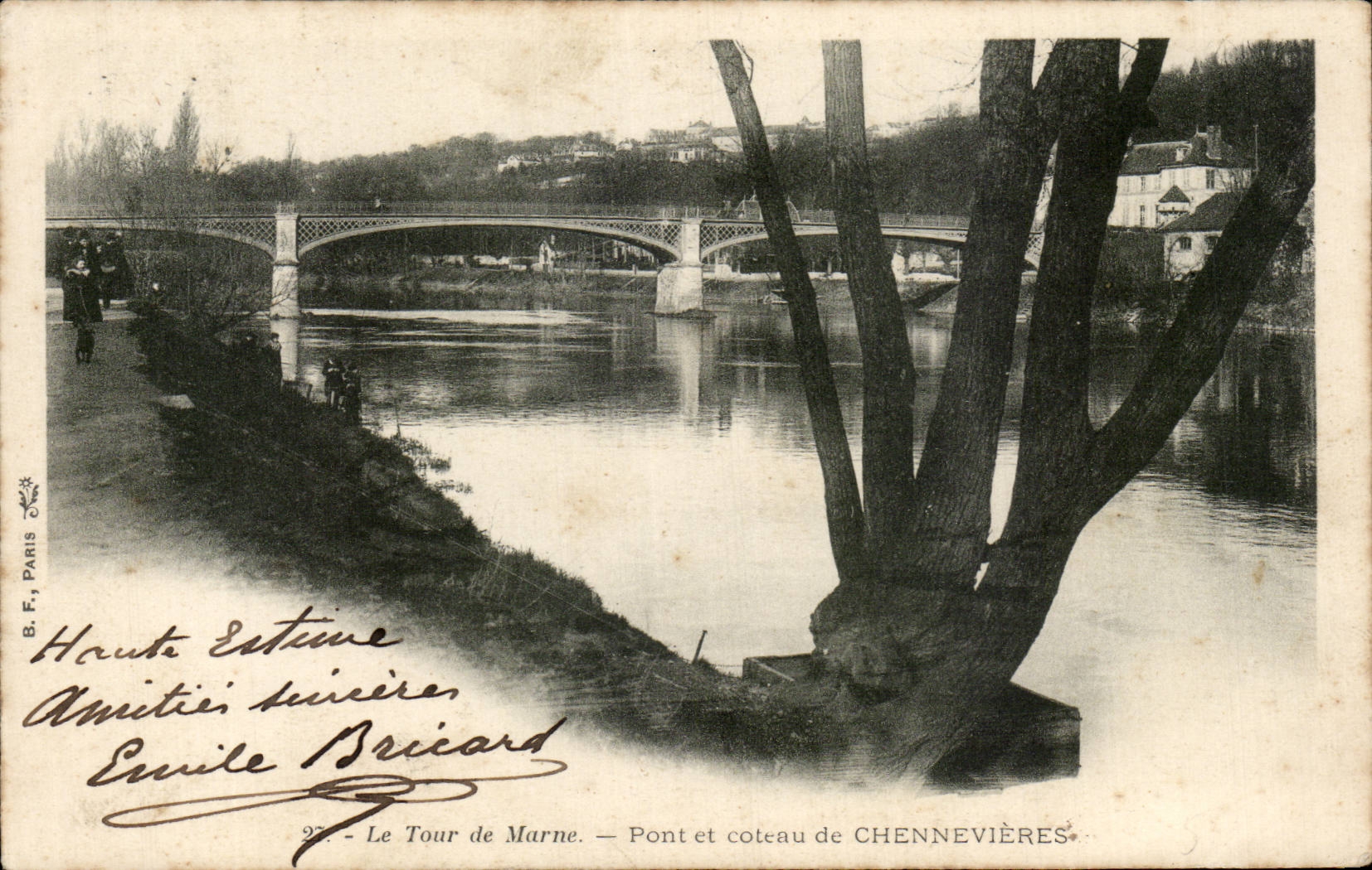 CPA Le Tour de Marne Pont et coteau de Chennevieres