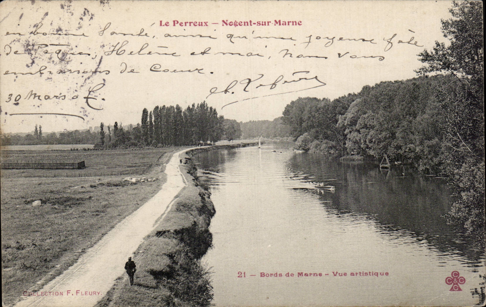 CPA Le Perreux Bords de Marne Vue artistique