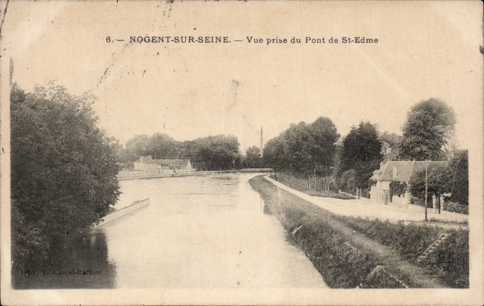 CPA Nogent sur Seine Vue prise du pont de St Edme