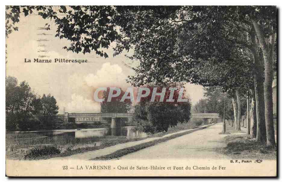 CPA La varenne Quai de Saint Hilaire et pont du chemin de fer