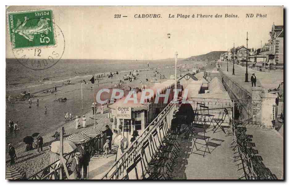Cabourg CPA la plage a l'heure des bains