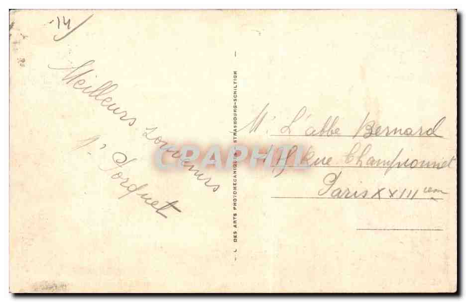 Cabourg CPA Jardins du casino et le grand hotel Viraut et Mauclerc — Rückseite