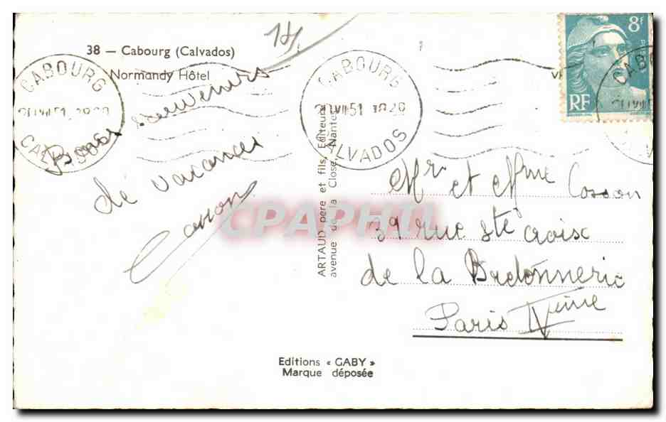Cabourg — Vue aérienne des maisons à colombages — Éditions Gaby — Reverso