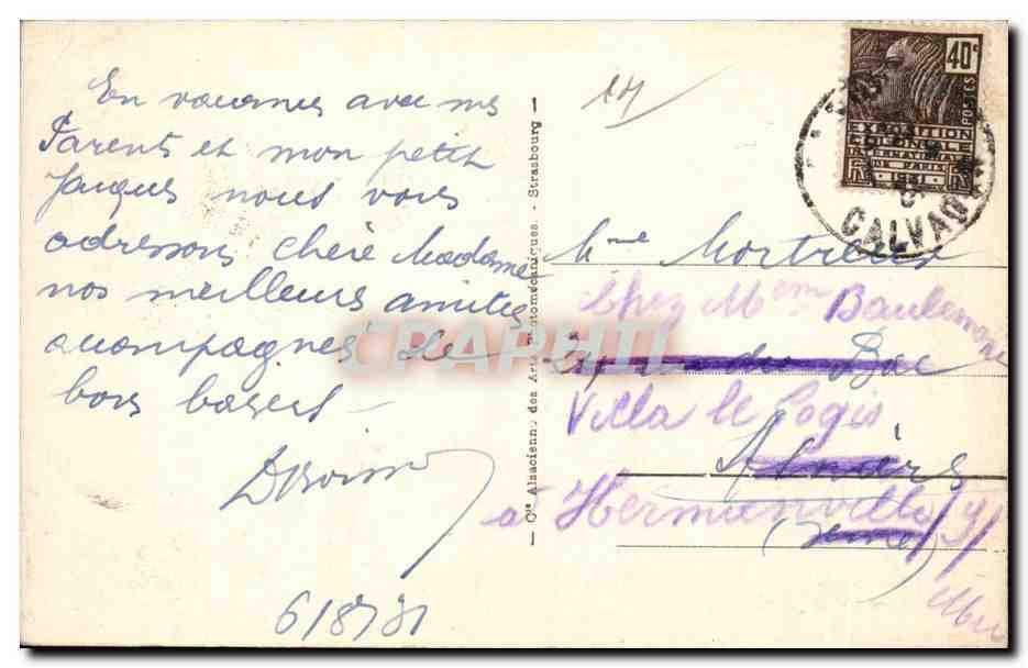 Cabourg - Le Casino et le Grand Hôtel — éditeur anonyme, n° 4 — Rückseite