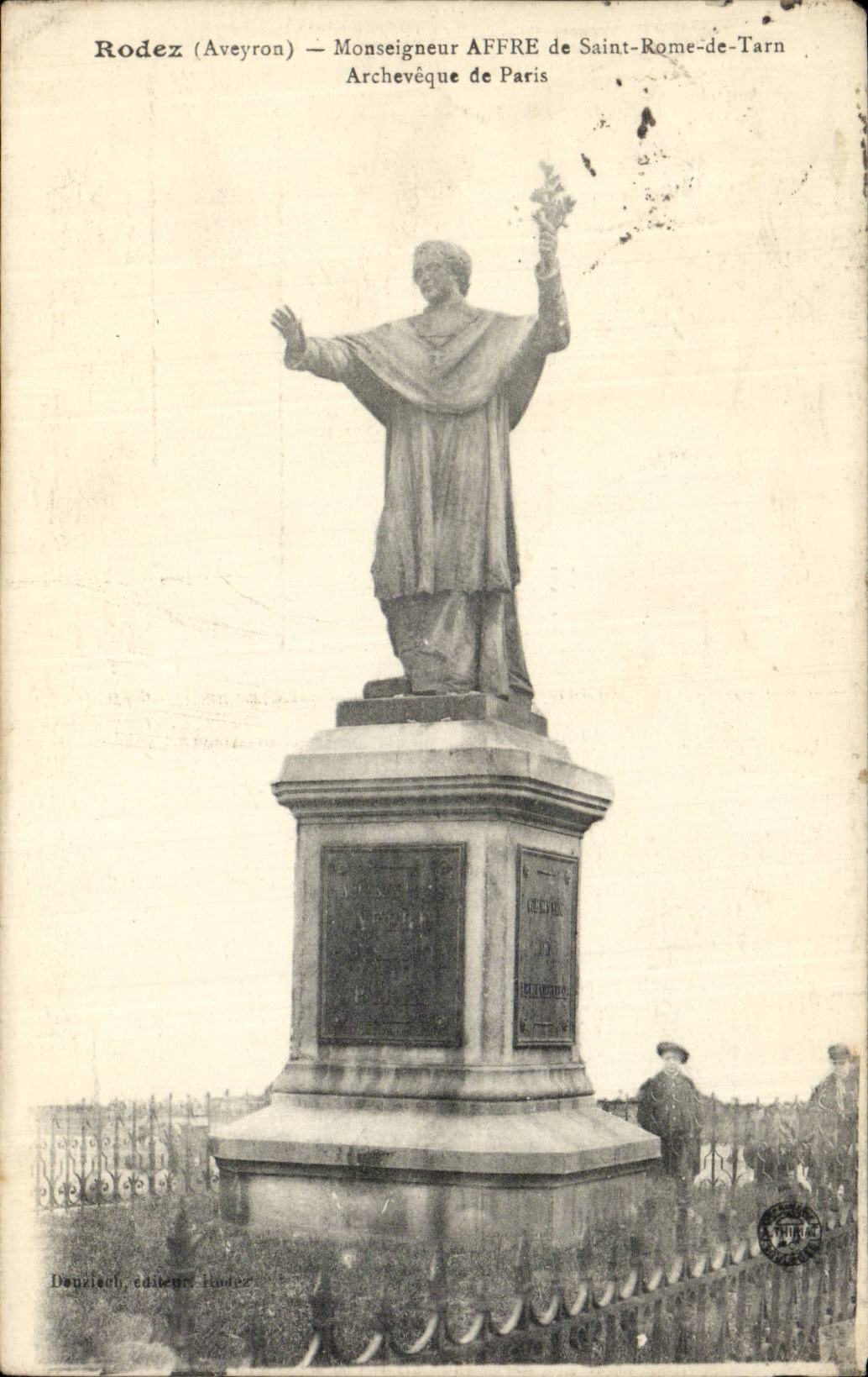 Statue des Monseigneur Affre de Saint-Rome-de-Tarn — Rodez (Aveyron) — Deuziach, Verlag Rodez
