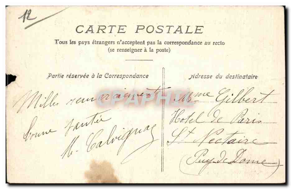 CPA Ligne de CArmaux a rodez Viaduc du Viaur — Rückseite