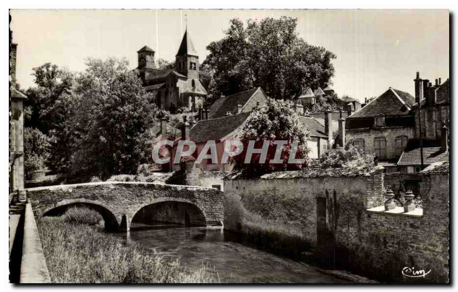 CPSM Chatillon sur Seine Pont du perthuis et Eglise Sdt Vortes