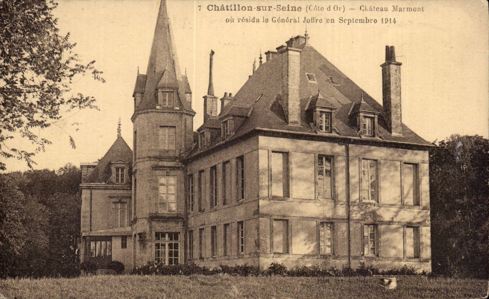 CPA Chatillon sur Seine Chateau Marmont ou resida la General Joffre en septembre 1914