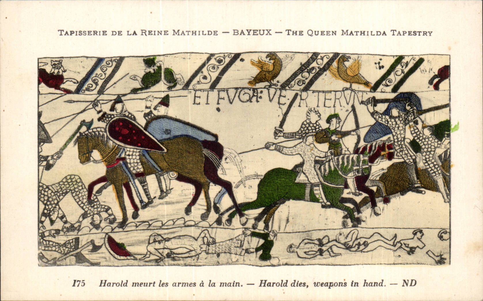 Tapisserie de la Reine Mathilde — Bayeux — The Queen Mathilda Tapestry — scène 175 : Harold meurt les armes à la main