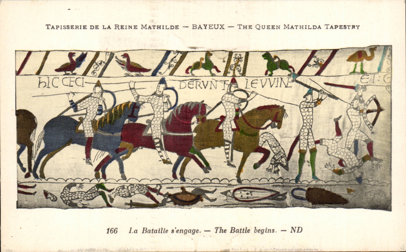 Tapisserie de la Reine Mathilde — Bayeux — The Queen Mathilda Tapestry — La Bataille s'engage