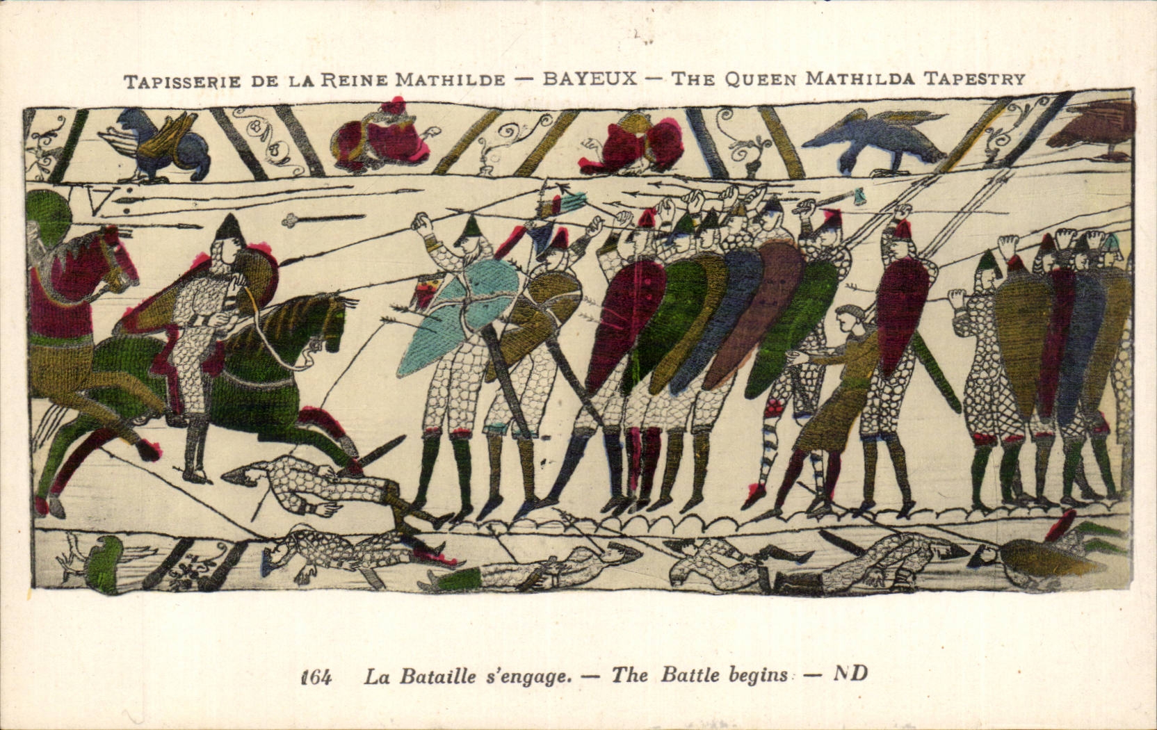 Tapisserie de la Reine Mathilde — Bayeux — The Queen Mathilda Tapestry — La Bataille s'engage