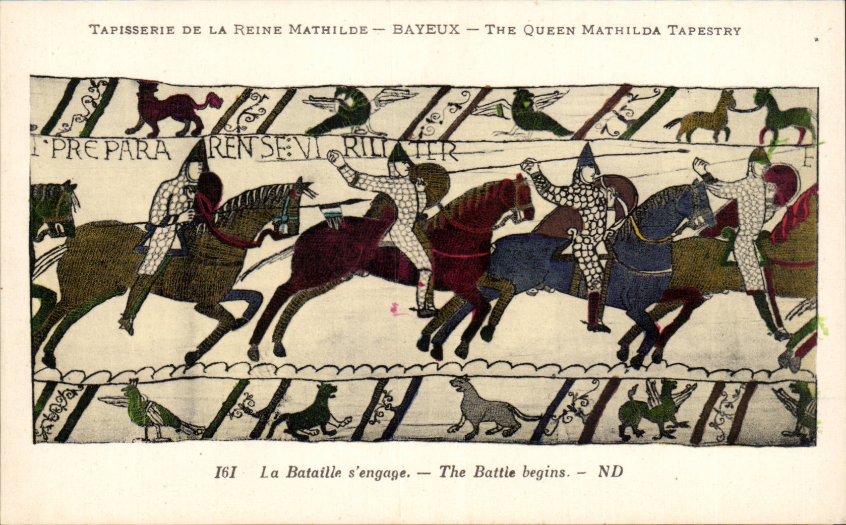 Tapisserie de la Reine Mathilde — Bayeux — The Queen Mathilda Tapestry — La Bataille s'engage
