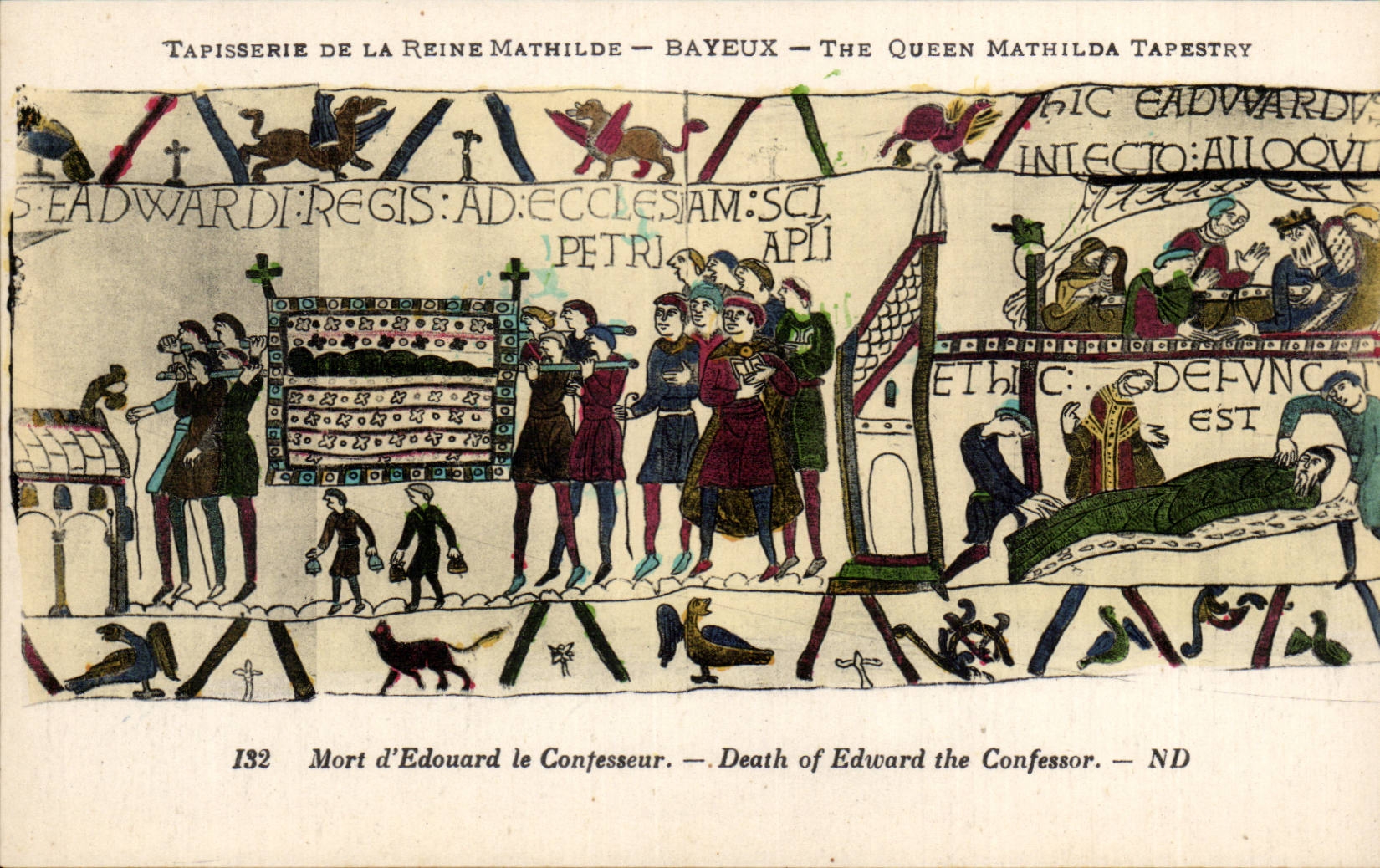 Mort d'Edouard le Confesseur — Tapisserie de la Reine Mathilde — Bayeux