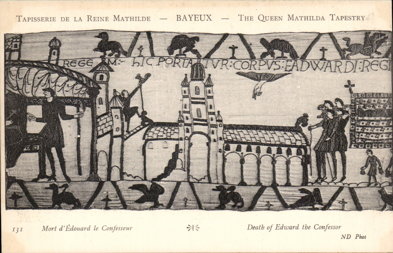 CPA Bayeux Tapisserie de Reine Mathilde Mort d'Edouard le confesseur