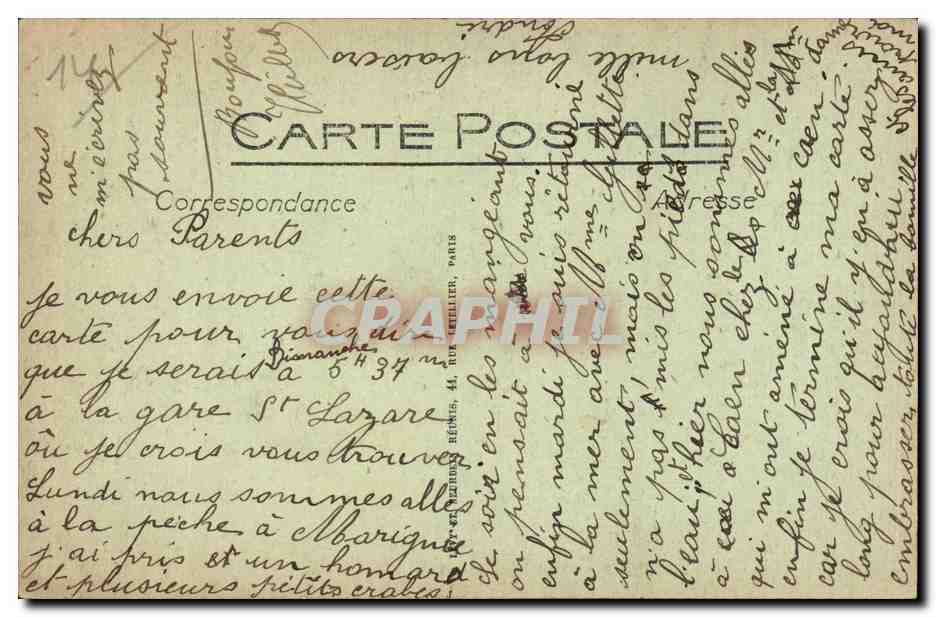 CPA Bayeux Vue prise de l'ancien seminaire — Rückseite