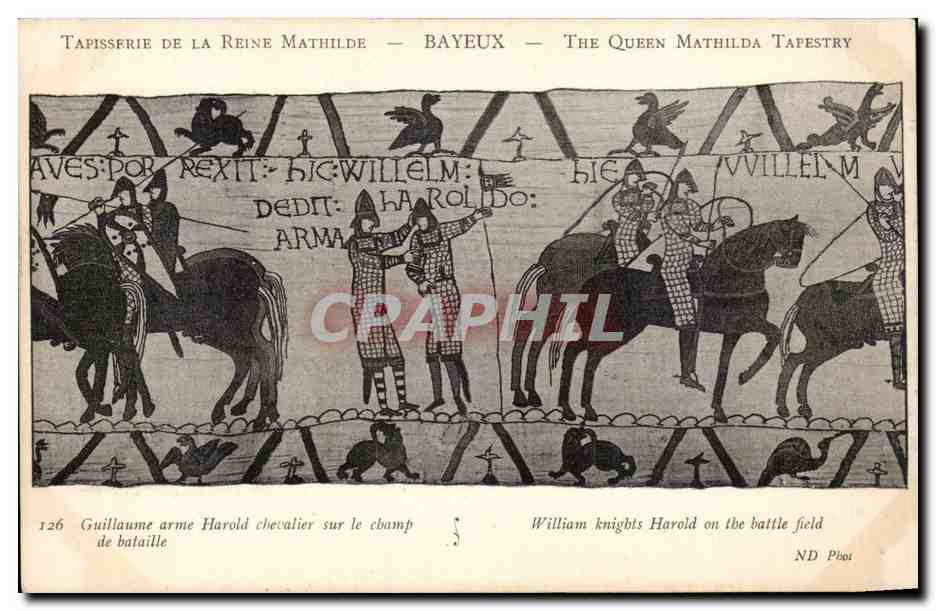 Tapisserie de la Reine Mathilde — Bayeux — scène de bataille — ND Pbot