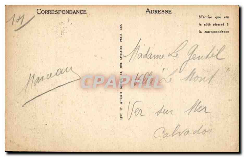 CPA Bayeux Tapisserie de la reine Mathilde Harold est en mer — Verso