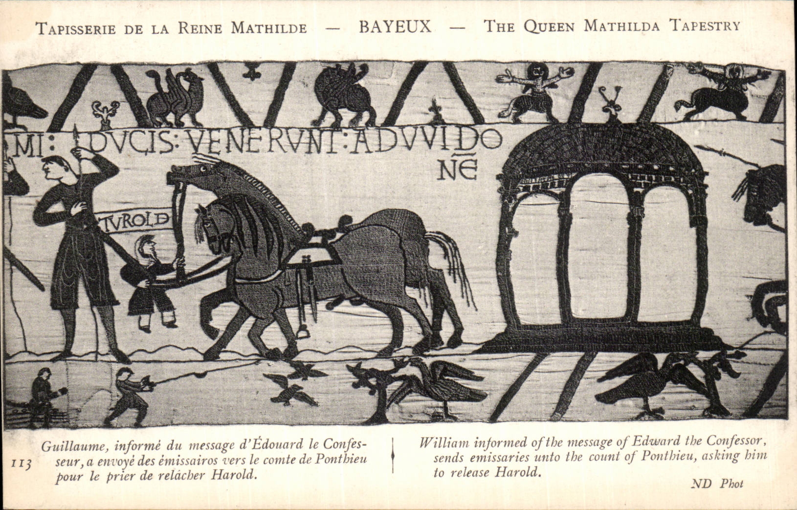 CPA Bayeux Tapisserie de la Reine Mathilde Guillaume informe du message d'Edouard le confesseur